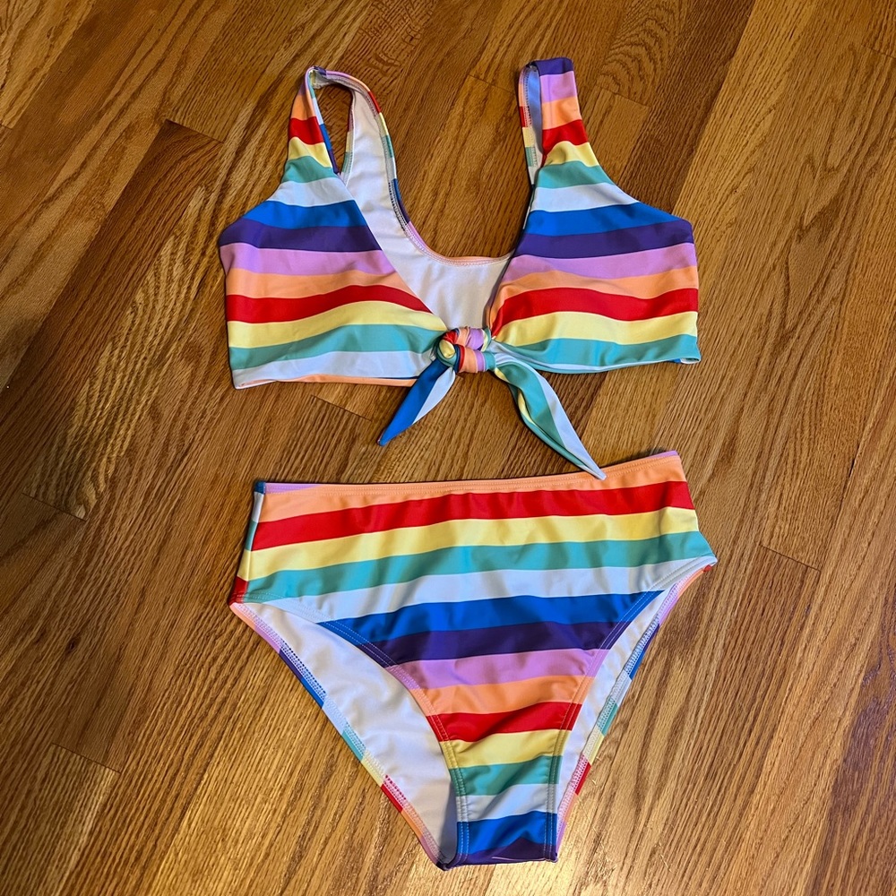 Pink lily bikini